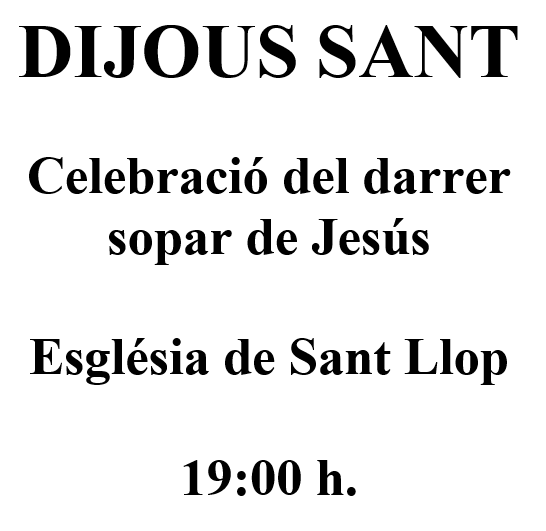 Celebració del Dijous Sant
